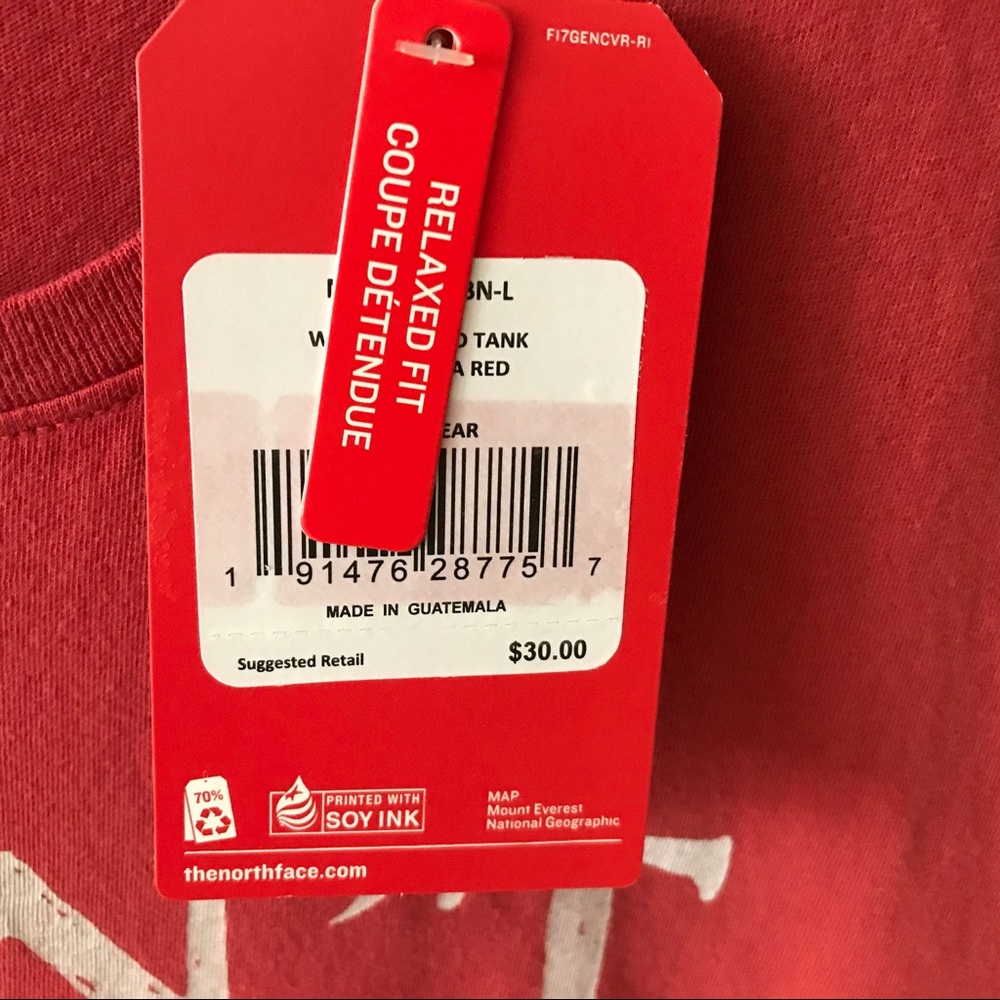 The north face women’s maroon tank T-shirt - Picture 5 of 7